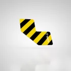 Znak podłogowy, naklejka - oznacznik do pól odkładczych - kształt `L` modułowy